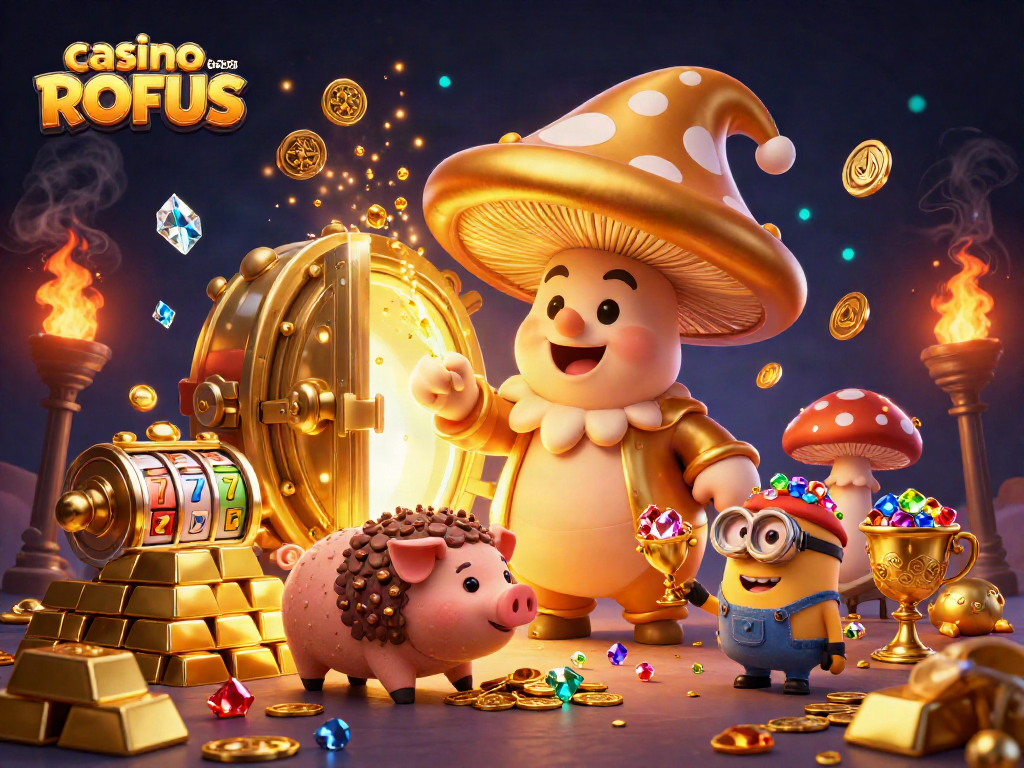 Experience thrilling action at casino uden om ROFUS with a magical treasure scene.