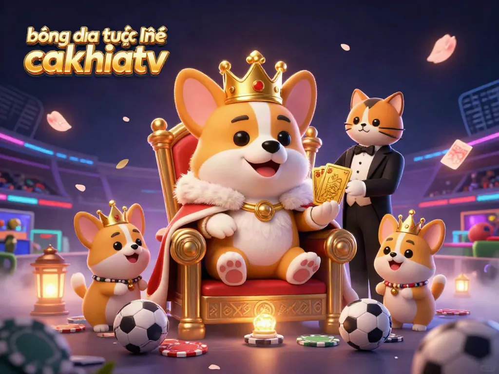 Experience bóng đá trực tuyến cakhiatv with a thrilling 3D scene filled with sports betting excitement.