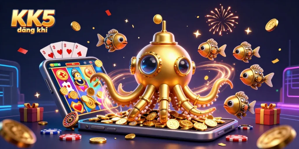 Experience thrilling gameplay with KK5 đăng ký, engaging in a golden casino adventure filled with rich rewards.